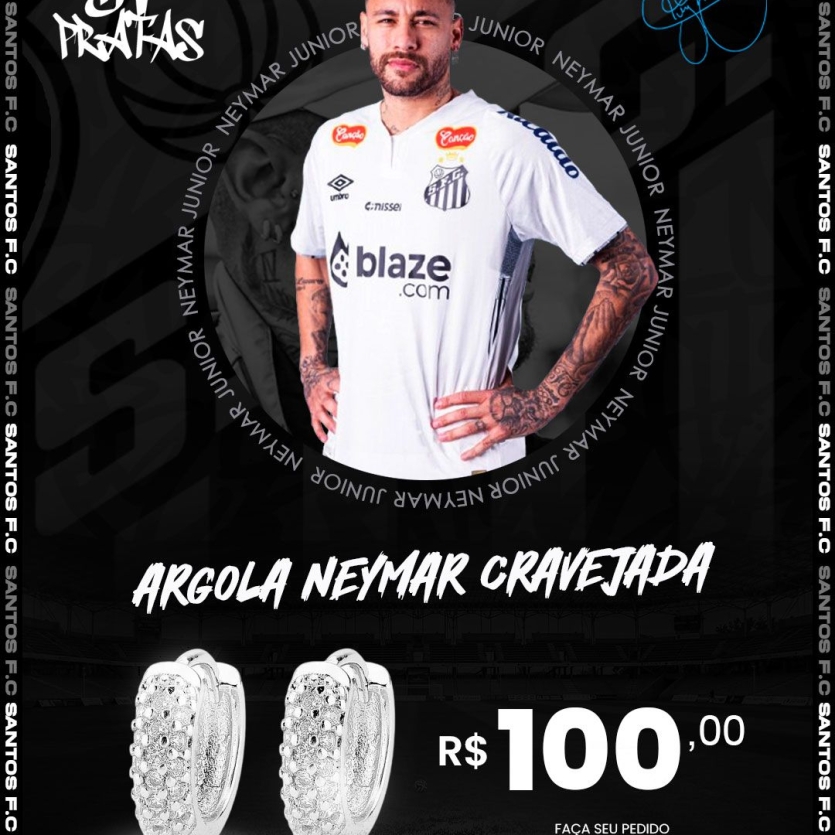 Argola Cravejada Neymar