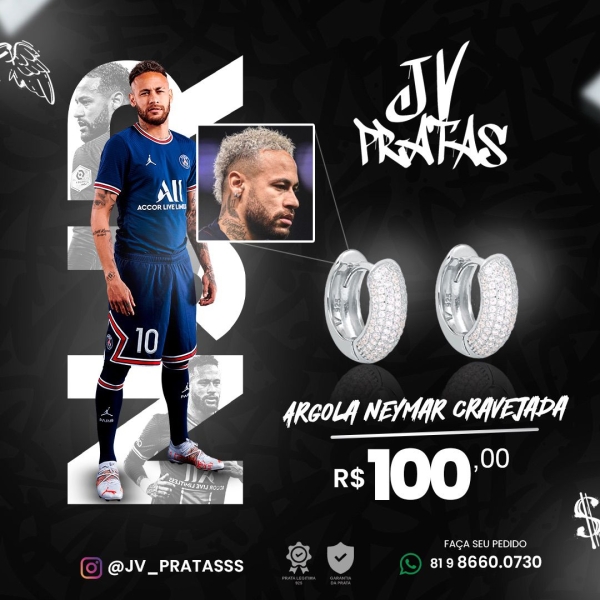 Argola Cravejada Neymar