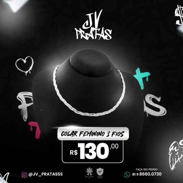 Colar 3 Fios
